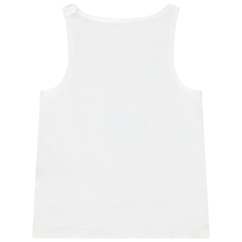 Camiseta sin mangas unicolor con estampado de Stitch y nudo en el hombro para niña  Additional Camiseta sin mangas unicolor con estampado de Stitch y nudo en el hombro para niña