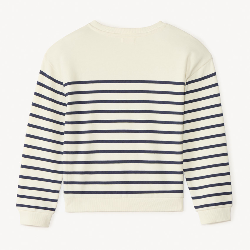 Sudadera de felpa a rayas para niña 