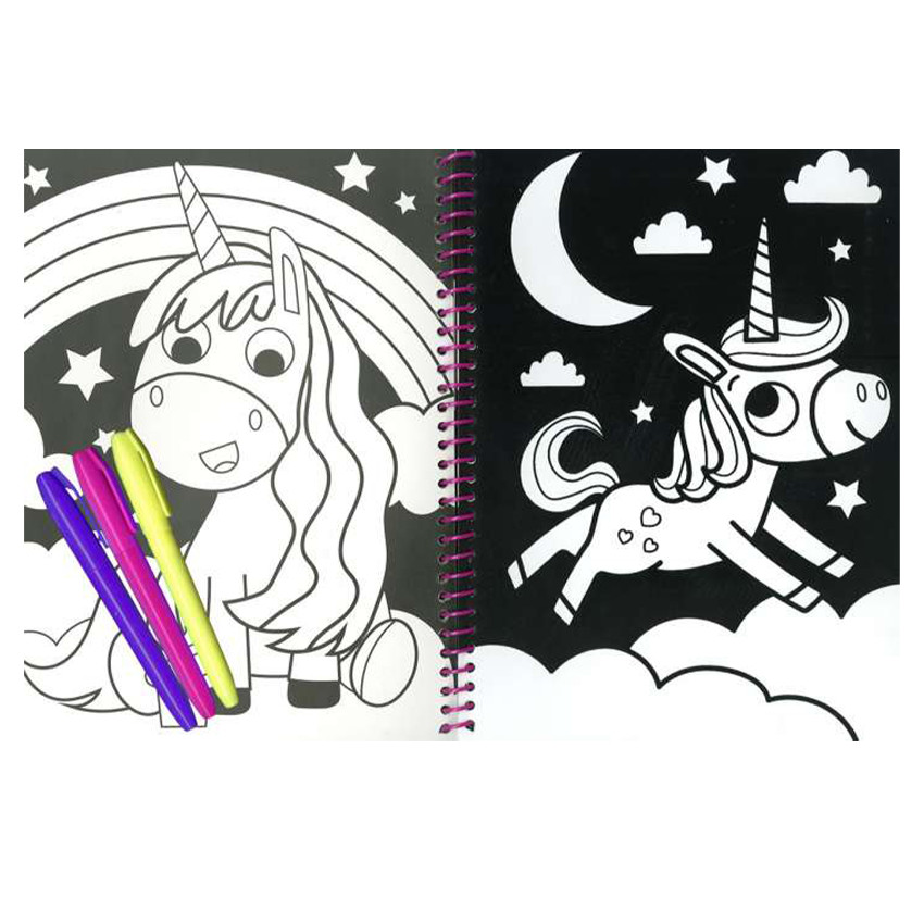 Libro para colorear Color y terciopelo Unicornios +4 años 