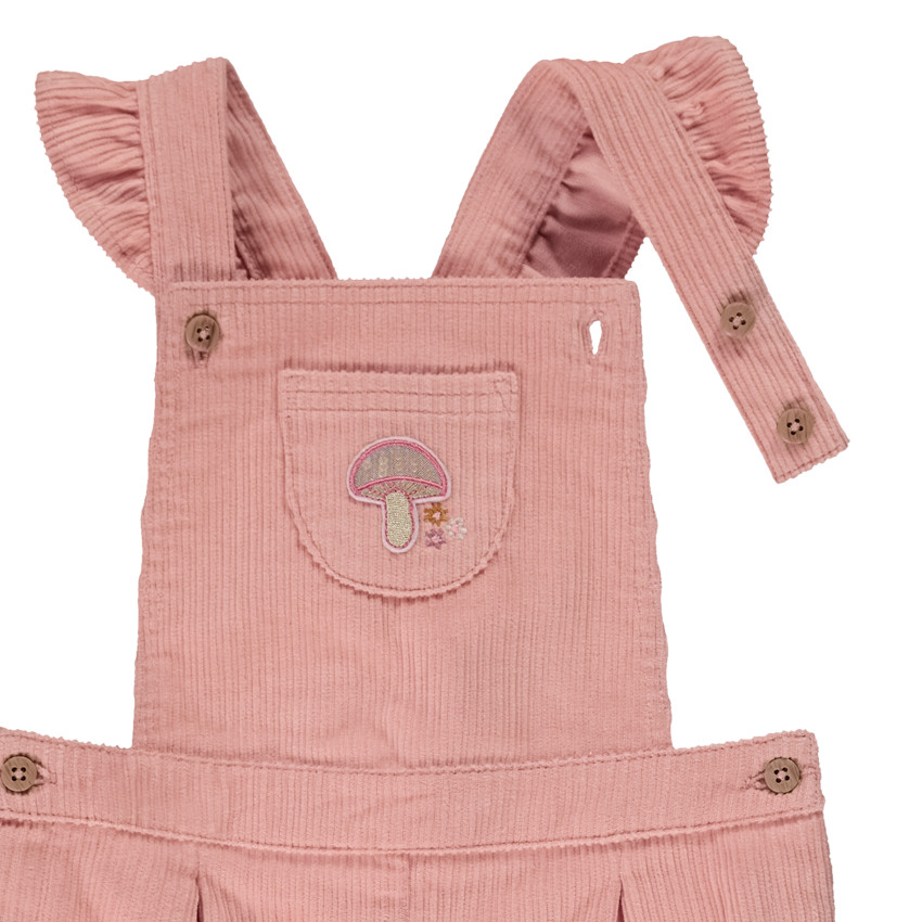 Salopette longue en velours côtelé pour bébé fille 