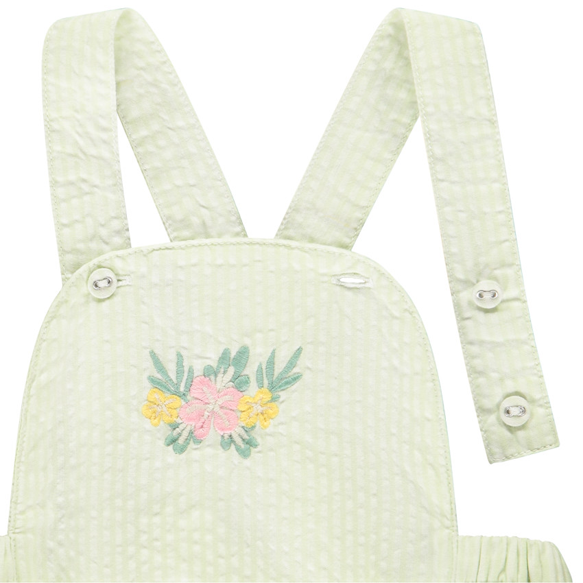 Conjunto de 2 piezas con pelele a rayas para bebé niña 