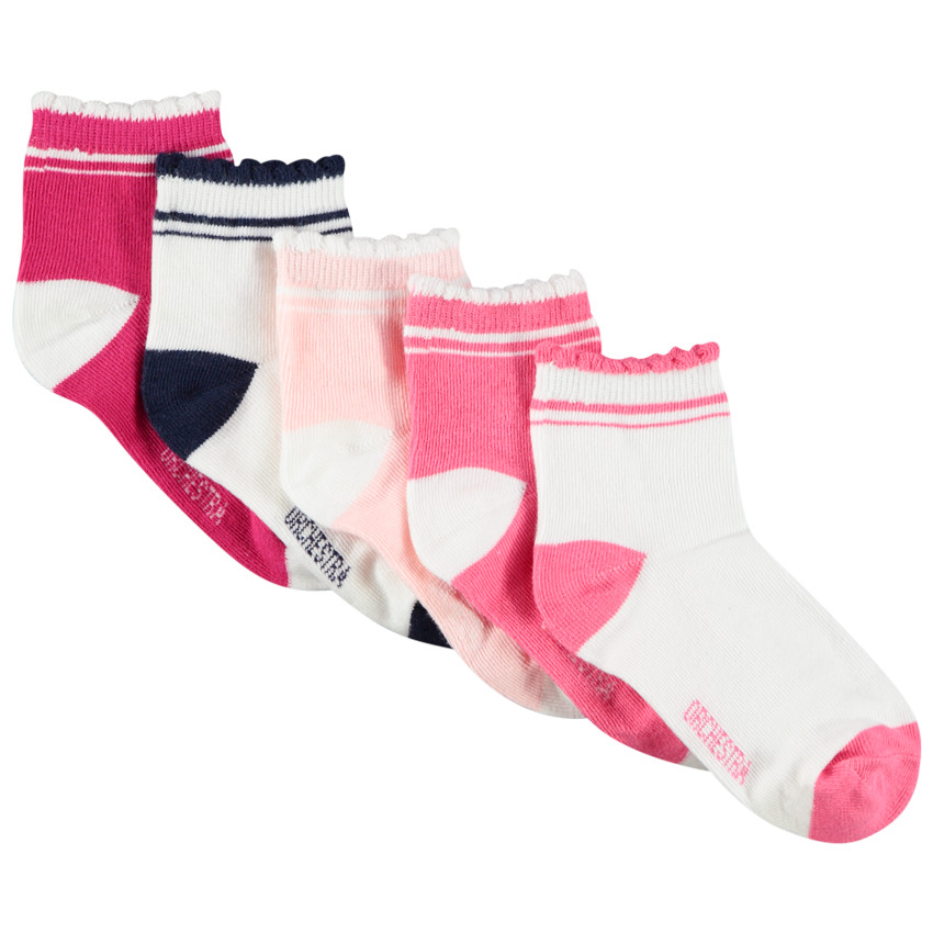 Pack de 5 pares de calcetines fantasía niña 