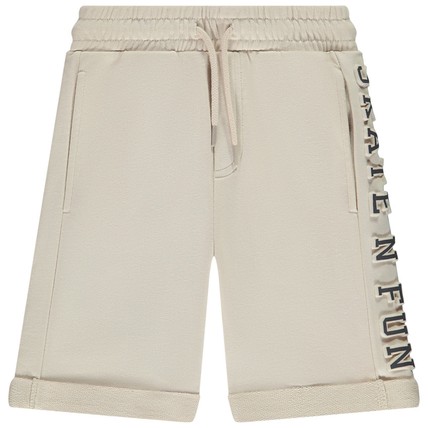 Bermudas de felpa fantasía con estampado en relieve para niño 