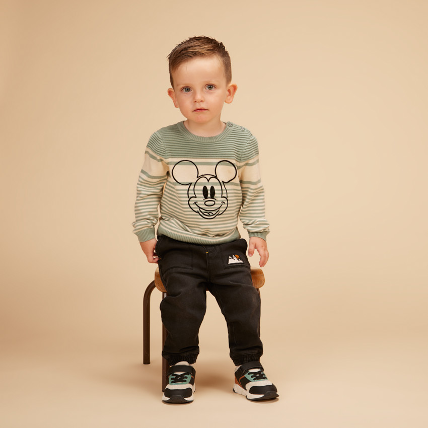 Pull en tricot print Mickey Disney pour bebe garcon