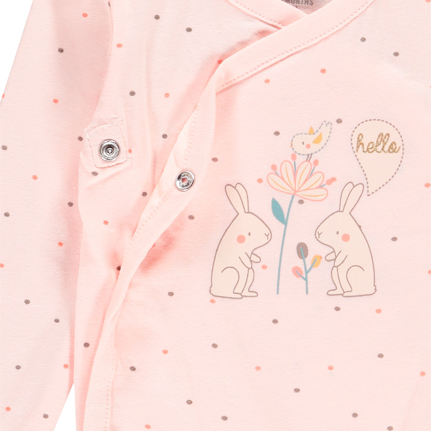 Pack de 7 bodies de manga larga de algodón orgánico para bebé niña 