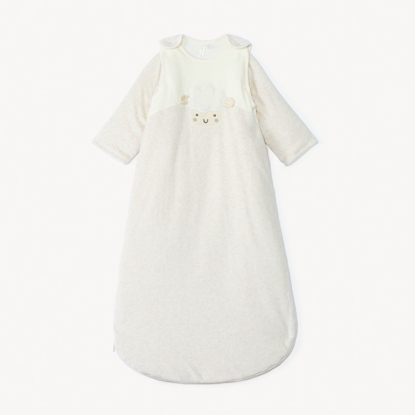 Gigoteuse en velours TOG 4 à manches amovibles et patch mouton pour bébé 