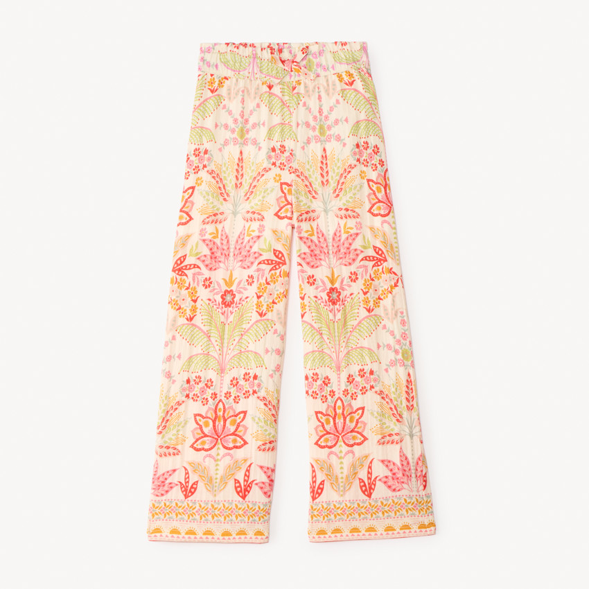 Pantalones fluidos estampados para niña 