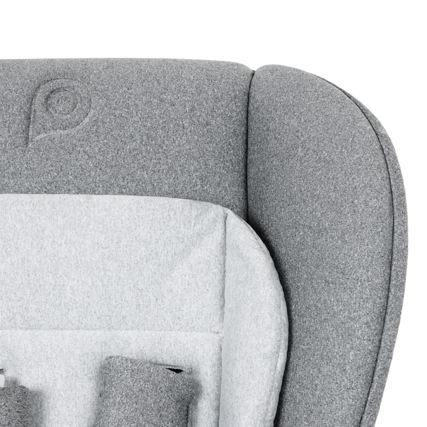 Silla alta ajustable 0+ Jude - Madera y Gris 