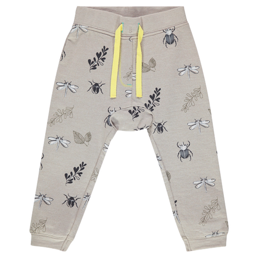 Pantalón de felpa pantalón harem con estampado con insectos 