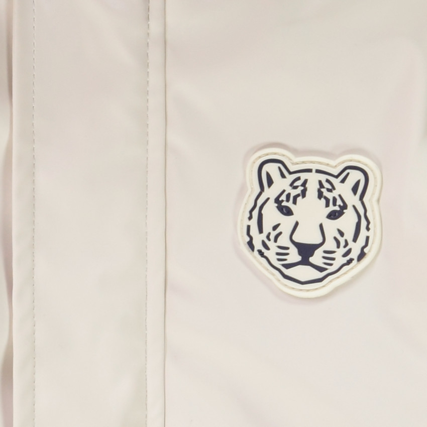 Parka goma repelente al agua con capucha tigre para bebé niño 