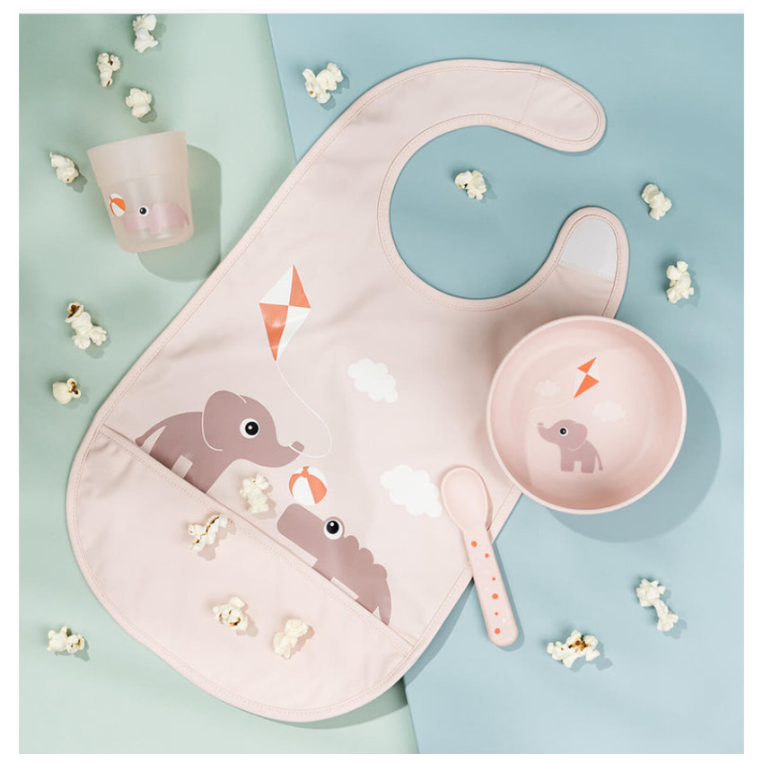 Babero cierre velcro Playground rosa 