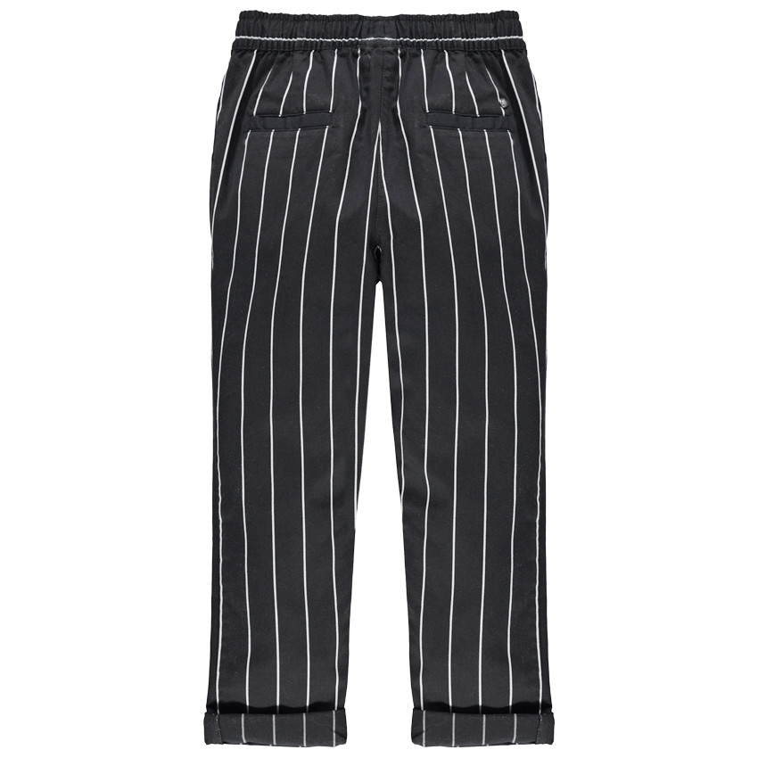 Junior - Pantalon chino à rayures et taille élastiquée 
