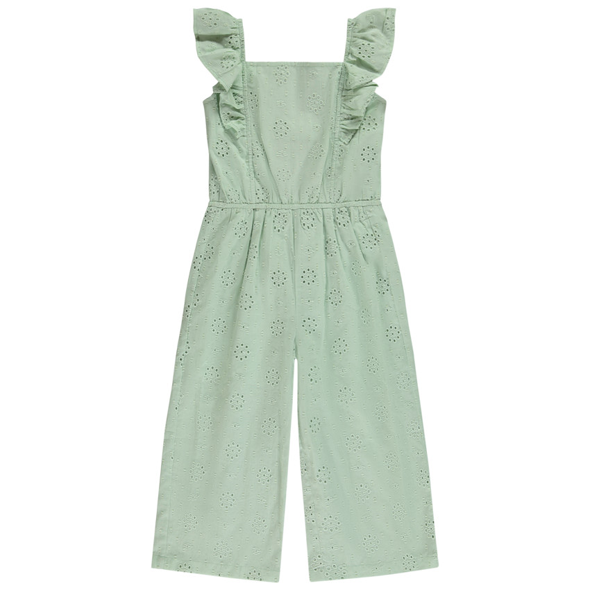 Combinaison longue en broderie anglaise pour fille 