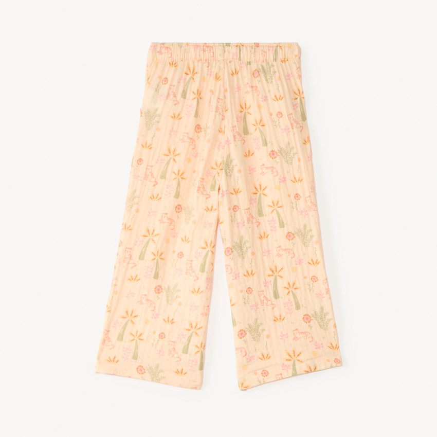Pantalón ancho con estampado fantasía para niña bebé 
