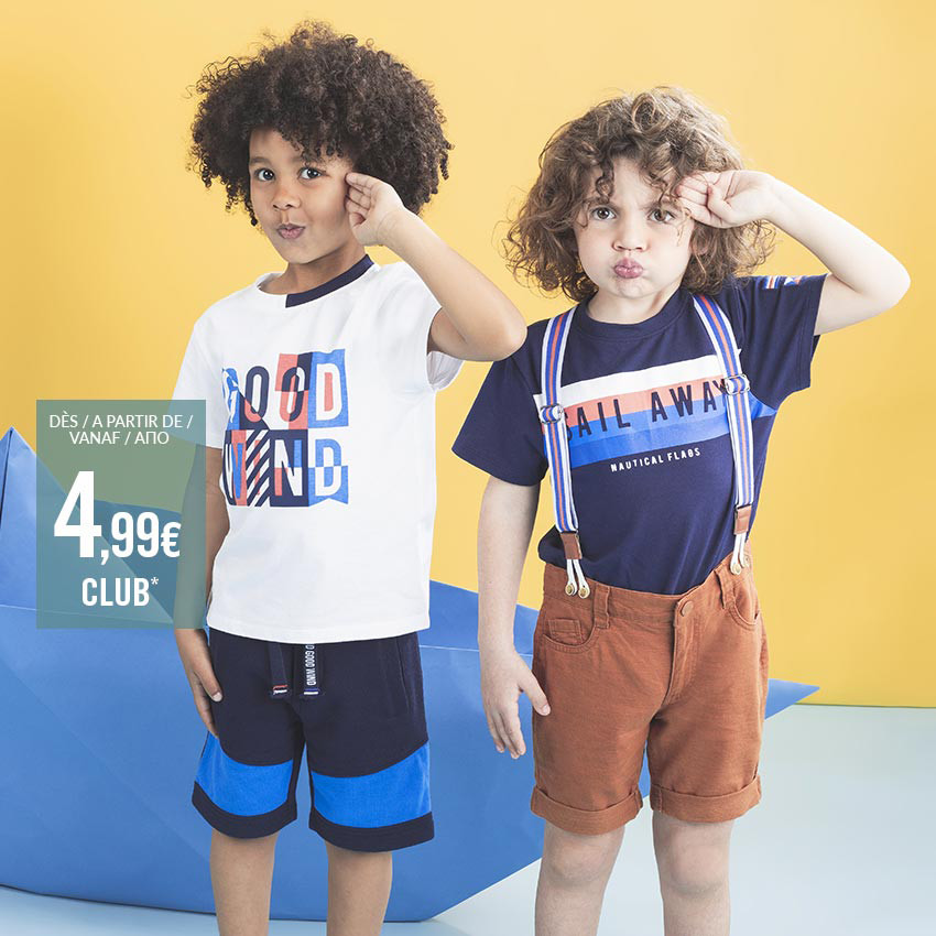 Camiseta de manga corta con rayas que contrastan 