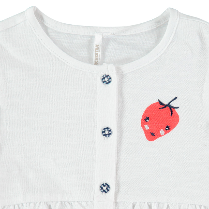 Chaqueta de punto slub con estampado de fantasía y botones vichy  