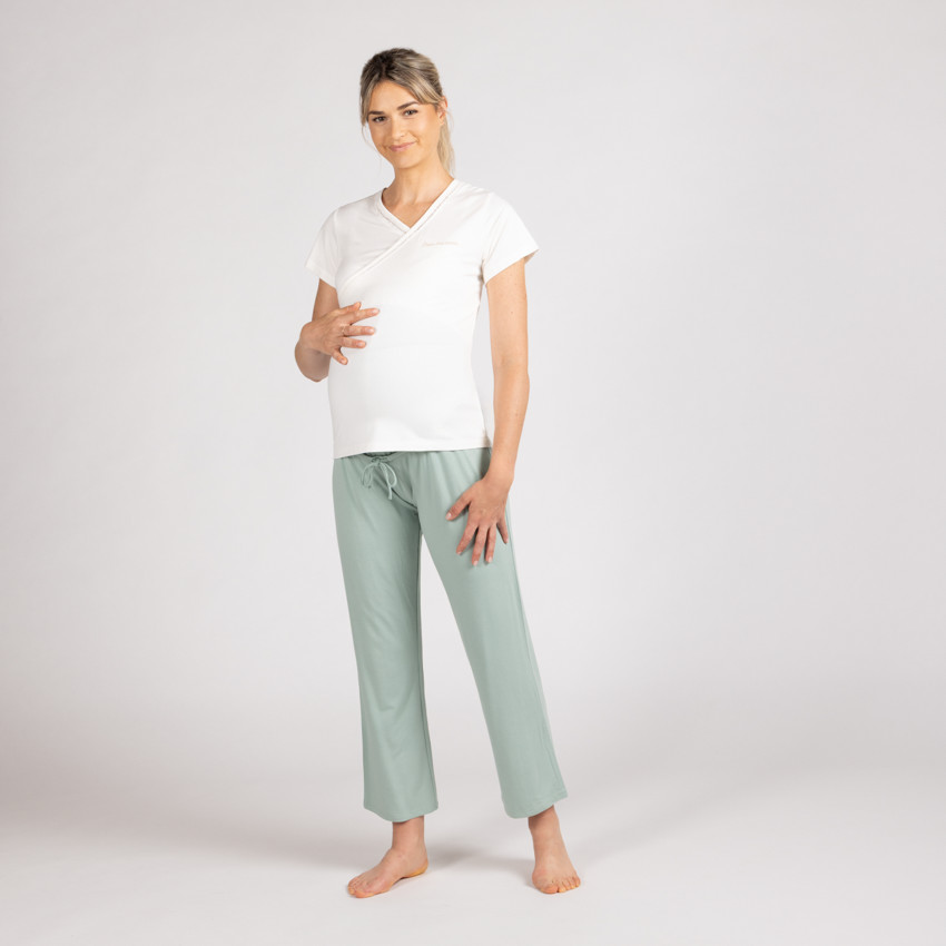 Camiseta de lactancia con día de escala para pijama de embarazo  Additional Camiseta de lactancia con día de escala para pijama de embarazo