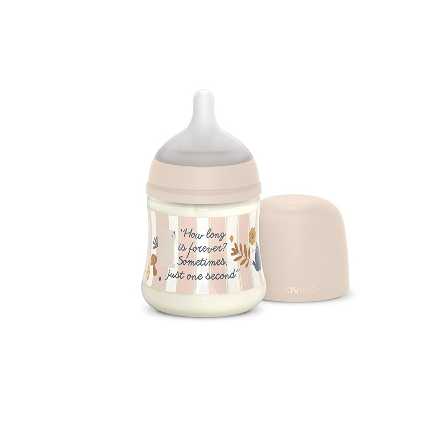 Biberón con tetina fisiológica SX PRO S 150ml Wonderland rayas rosa 
