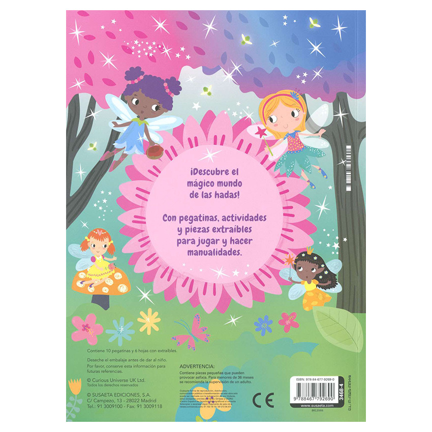 Libro con actividades Hadas +4 años 