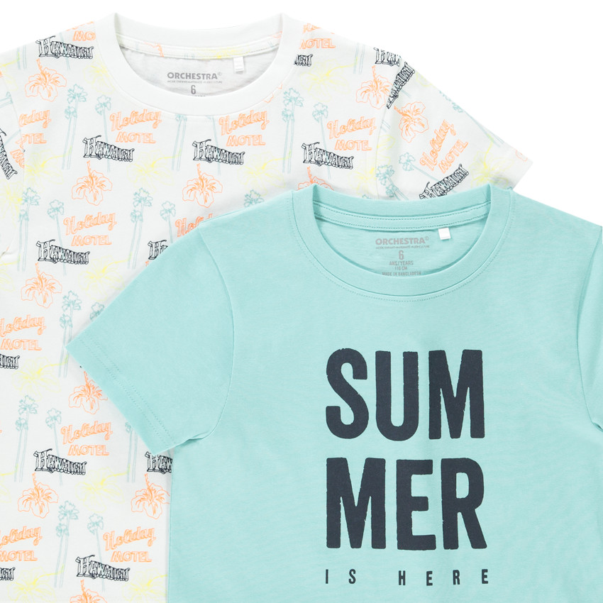 Lote de 2 camisetas de manga corta para niño 