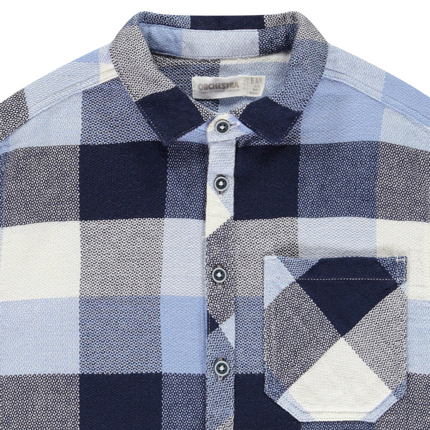 Camisa de tela a cuadros estilo leñador para niño 