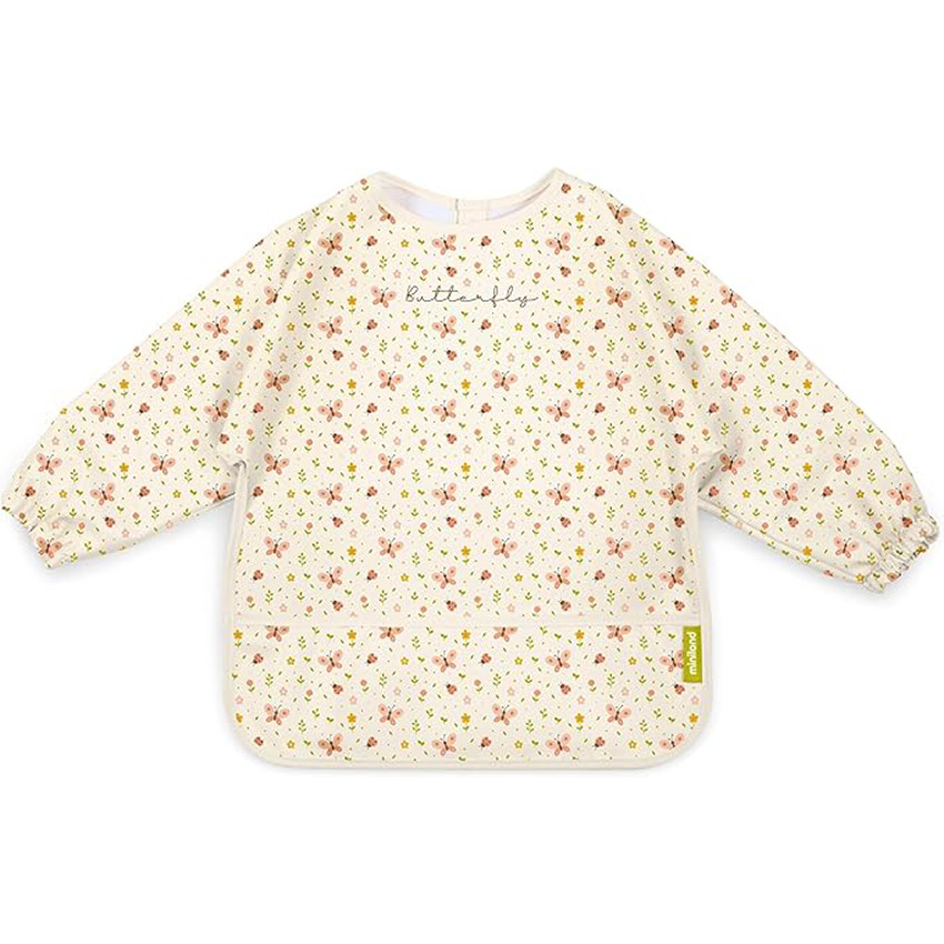 Babero bebé manga larga Butterfly 6-36M 