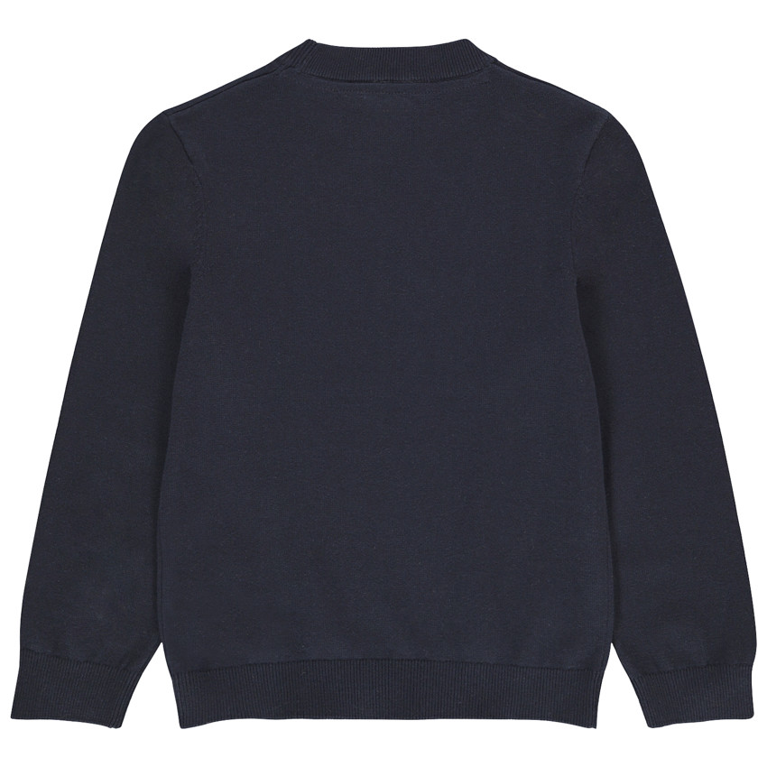 Suéter de punto con texto de rizo para niño 