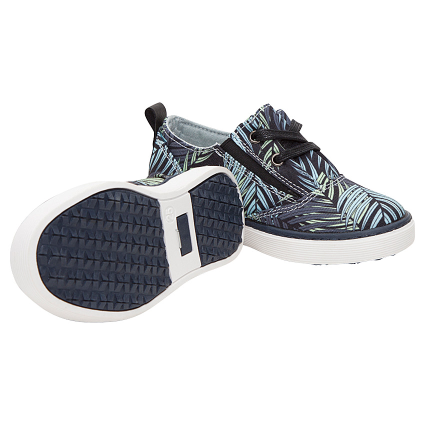 Zapatillas deportivas bajas de tela con motivo vegetal all-over 