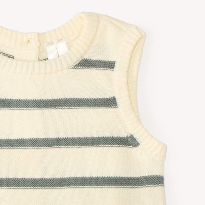 Conjunto de 2 piezas de tirantes + bloomer de punto para bebé niño 