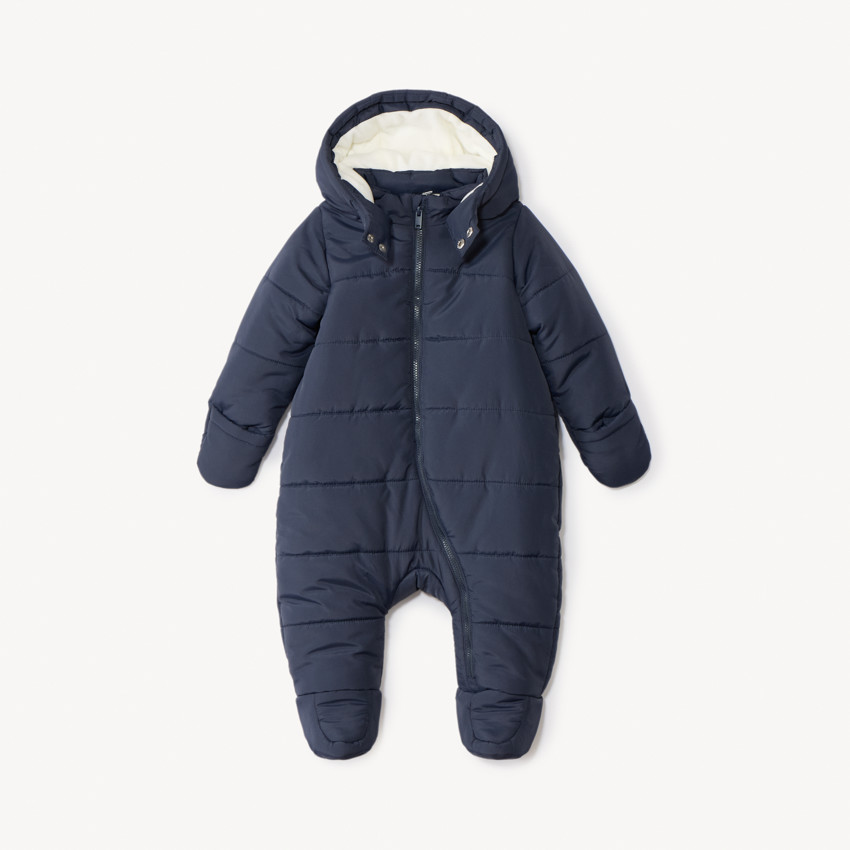 Pelele piloto acolchado liso para bebé niño con acabados según la edad 