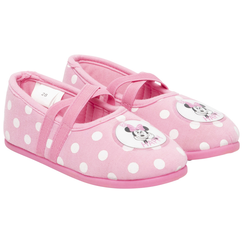 Pantuflas rosas con lunares de Minnie Disney 