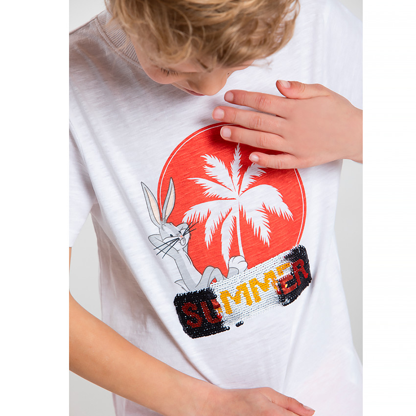Ensemble de plage t-shirt + short print Bugs bunny Looney Tunes pour garçon  Additional Ensemble de plage t-shirt + short print Bugs bunny Looney Tunes pour garçon