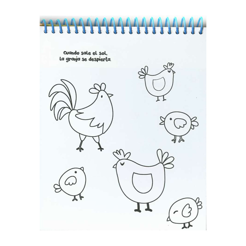 Libro para colorear con boli mágico "La granja" +3 años 