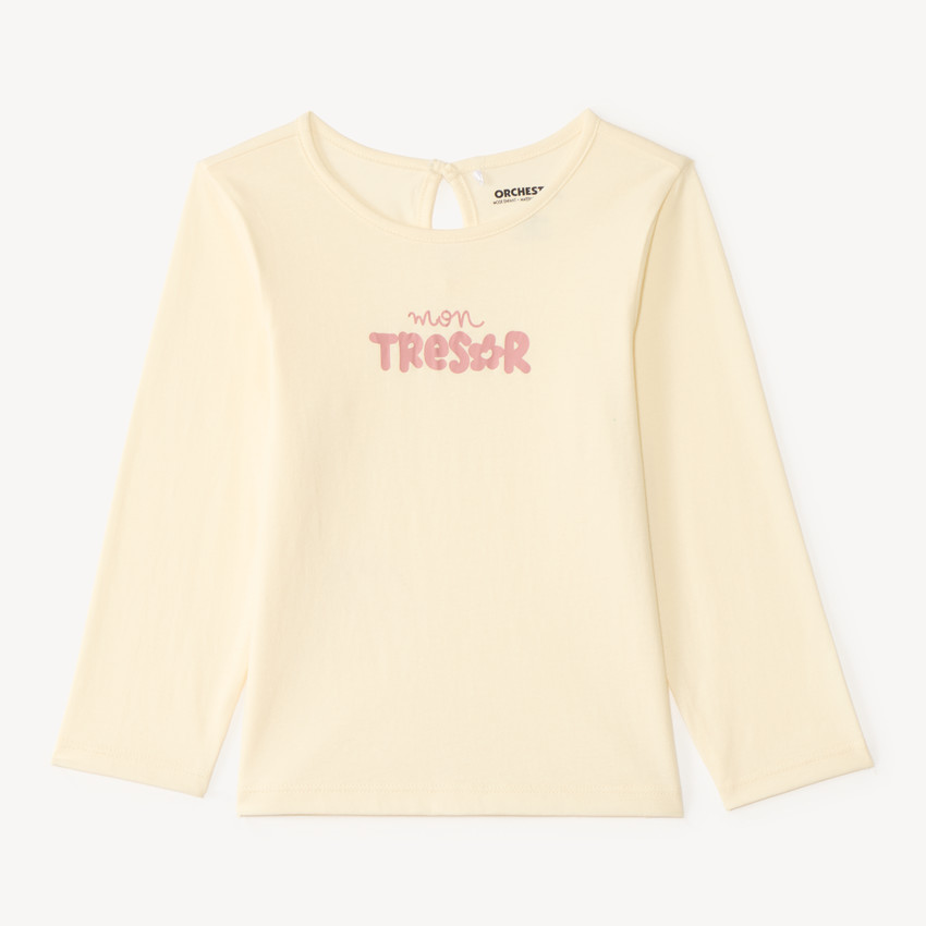 Camiseta de manga larga con estampado niña bebé 