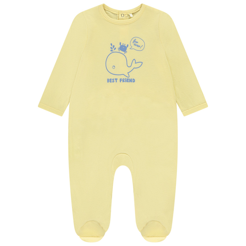 Pelele de punto liso con estampado de animal para bebé niño  Additional Pelele de punto liso con estampado de animal para bebé niño