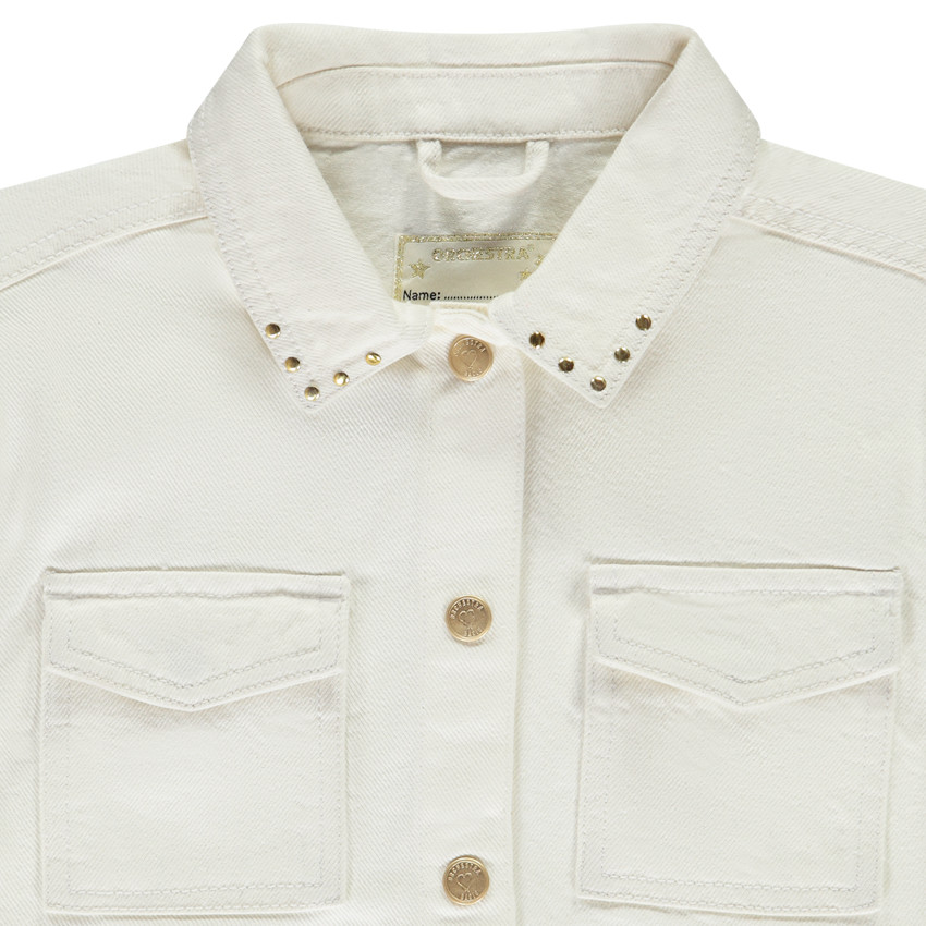 Chaqueta corta de vaquero con remaches para niña 