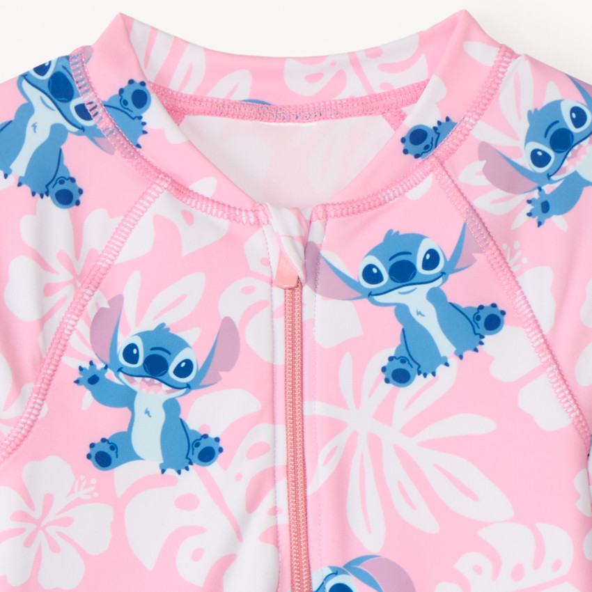 Bañador de una pieza de manga larga anti-UV SPF 50+ con estampado de Stitch de Disney para niña 