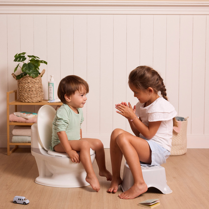 Orinal de aprendizaje mini con función sonora blanco 