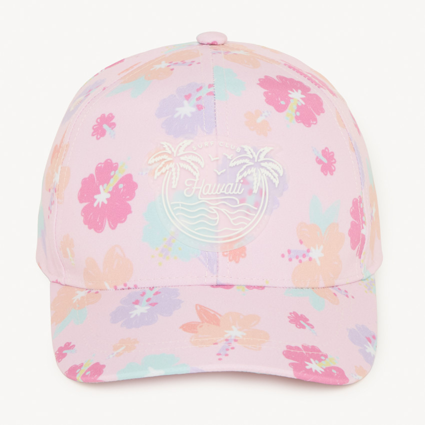 Gorra estampada con parche de goma Hawaii para niña 