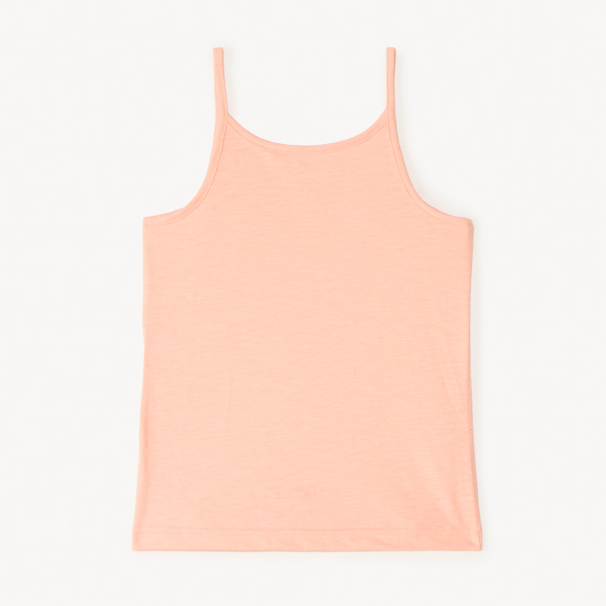 Camiseta sin mangas de jersey con estampado de flores para niña 