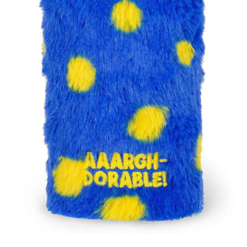 Estuche escolar de peluche Monster azul 