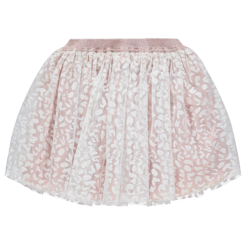 Jupe en tulle à motif léopard all-over 