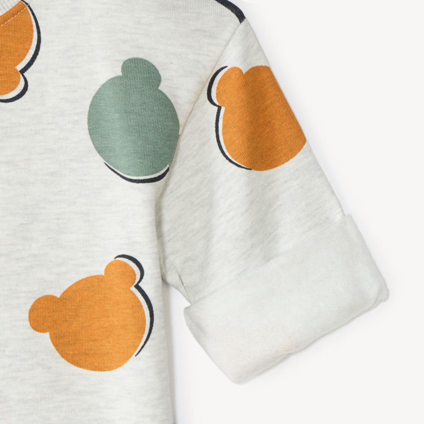 Conjunto de chándal para bebé niño con estampado de oso. 