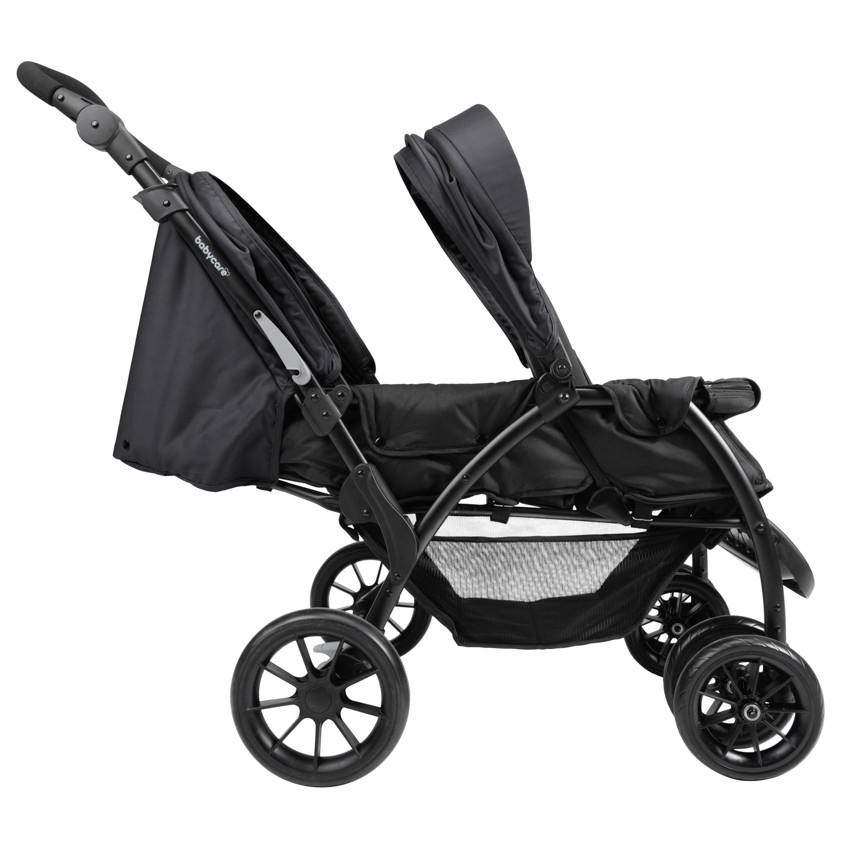 Poussette double pour enfants d'âge rapproché noir 