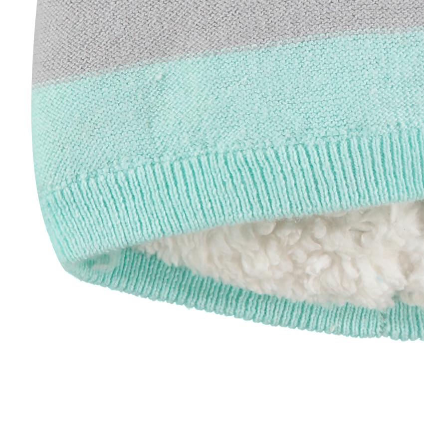 Gorro de punto con forro de borreguillo y orejas de relieve  Additional Gorro de punto con forro de borreguillo y orejas de relieve