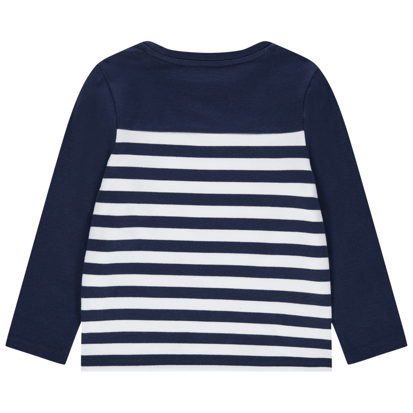 Camiseta marinera con crocodilo bordado 