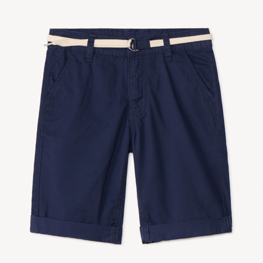 Bermuda ceñida de twill para niño 