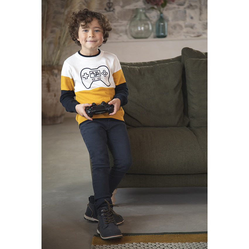 Jersey de punto color block 