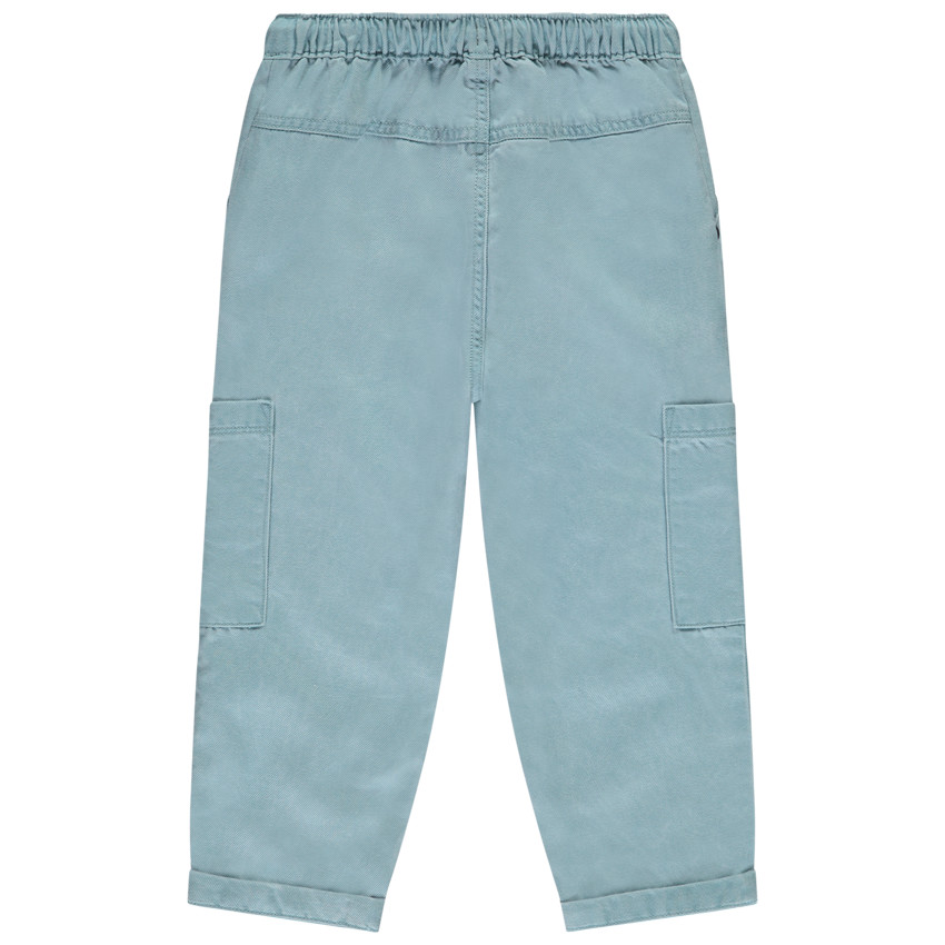 Pantalón recto liso con bolsillos laterales para bebé niño 