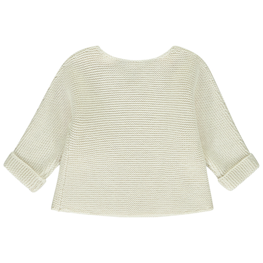 Chaleco de punto liso con efecto corazón para bebé 